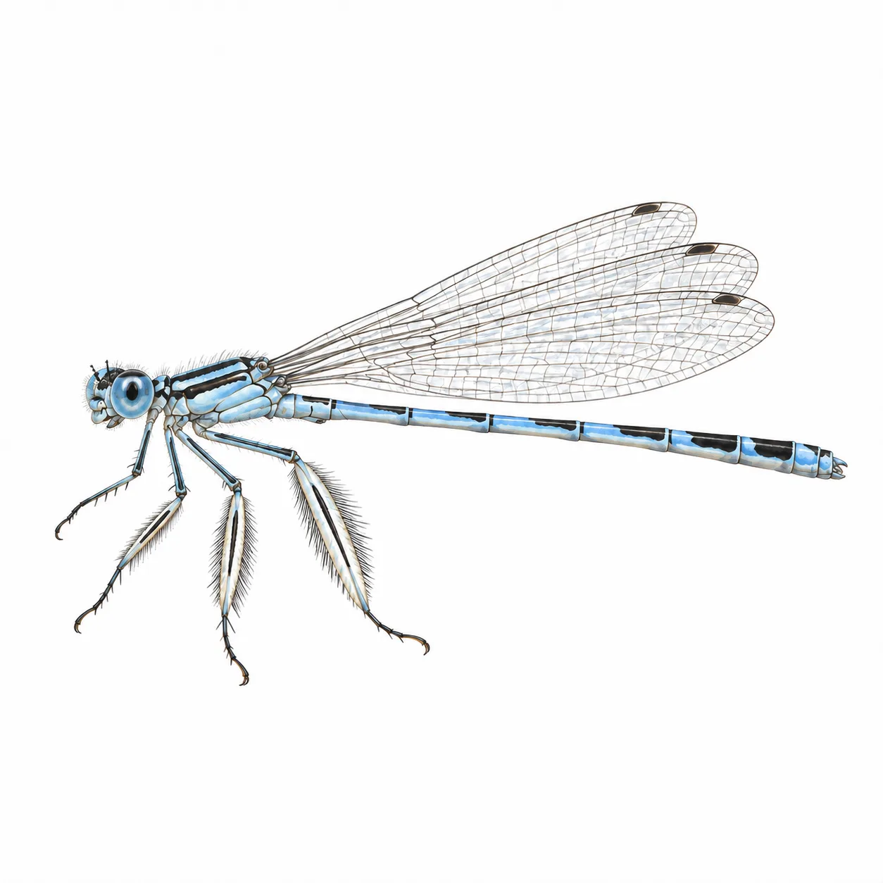 Blaue Federlibelle