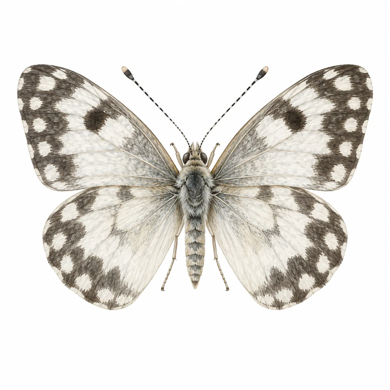 Checkered White