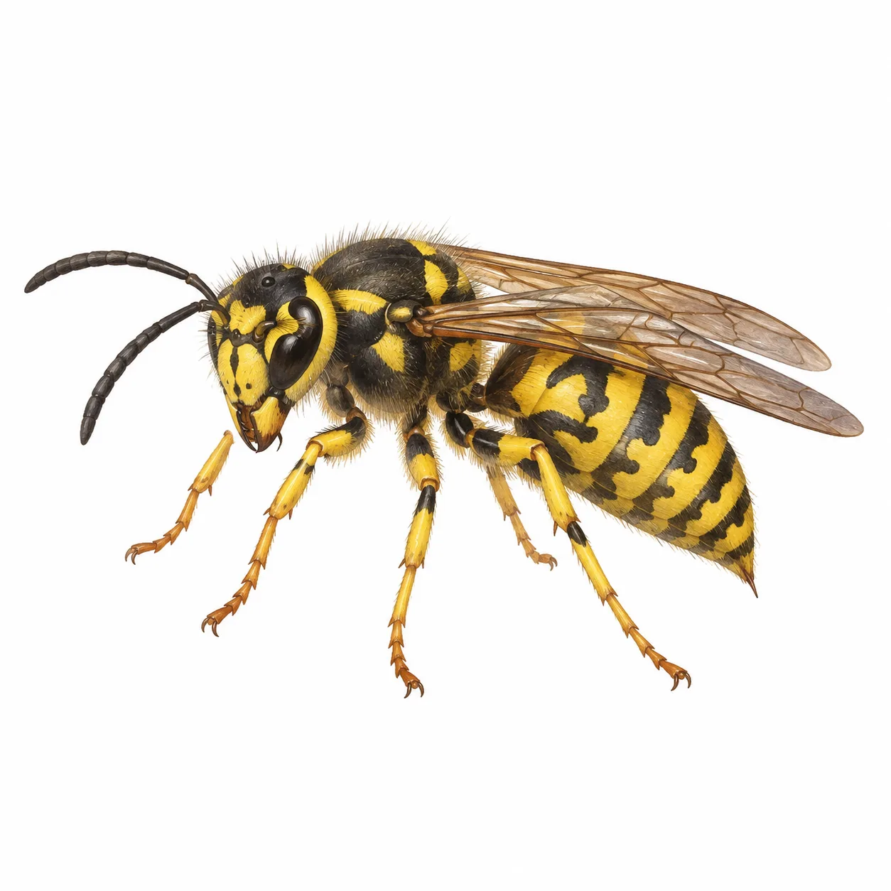 Avispa chaqueta amarilla del Este