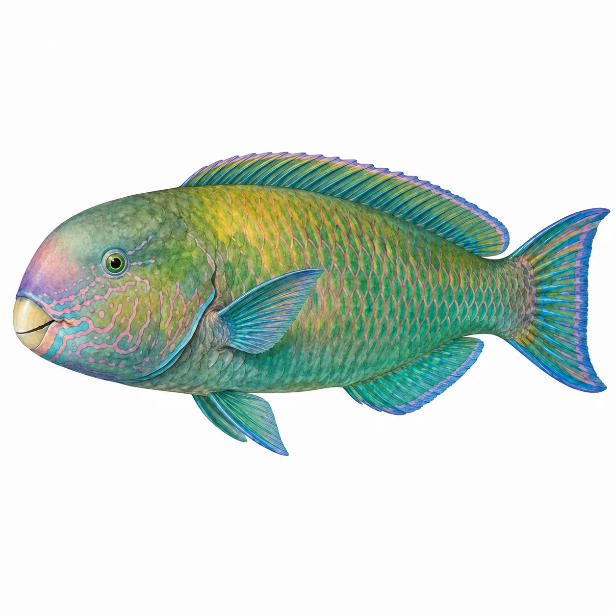 Pacific Bullethead Parrotfish