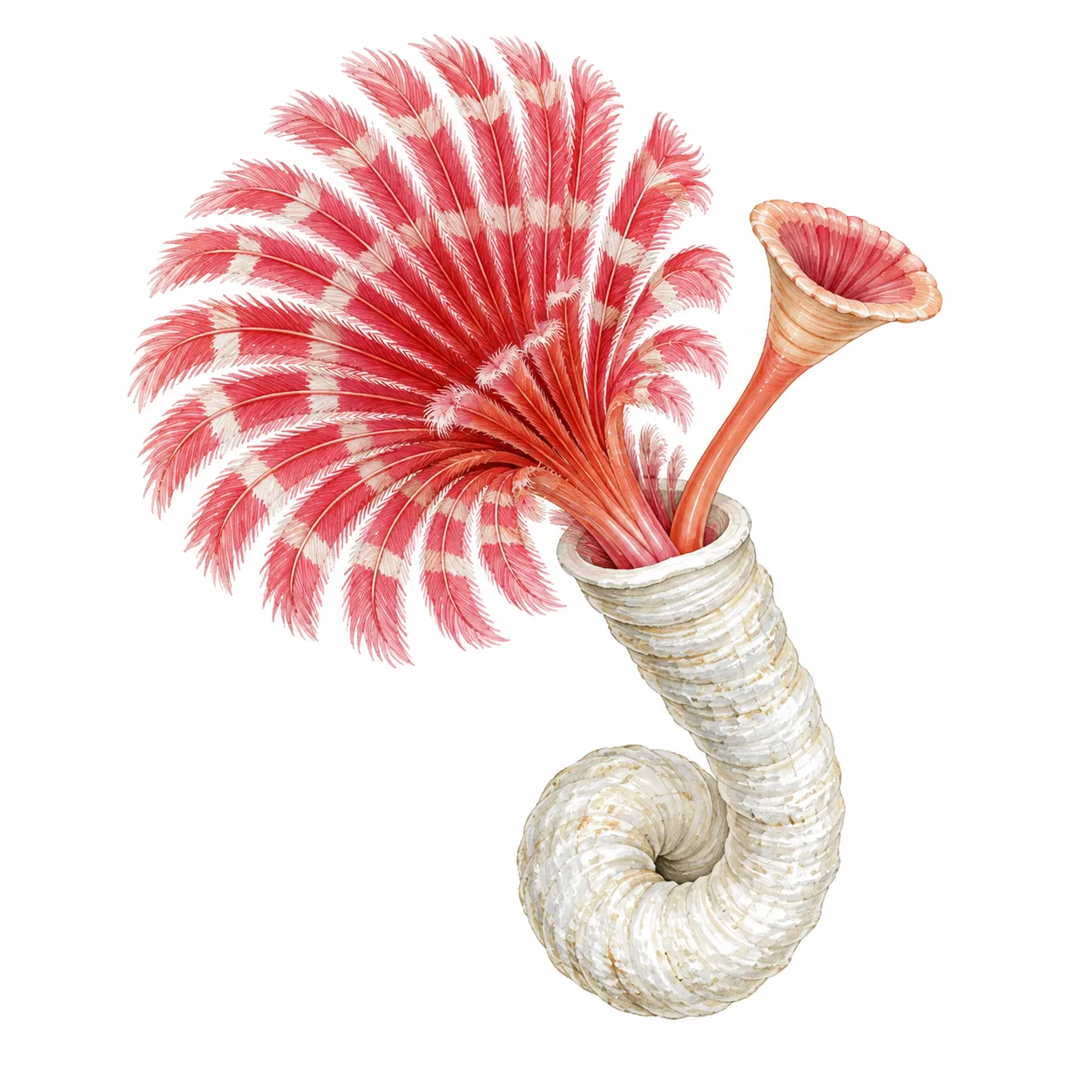 Red-trumpet Calcareous Tubeworm