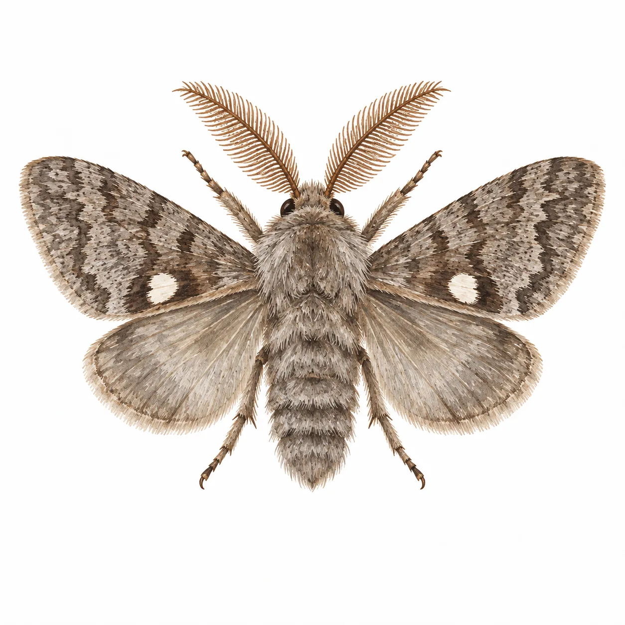 White-marked Tussock Moth