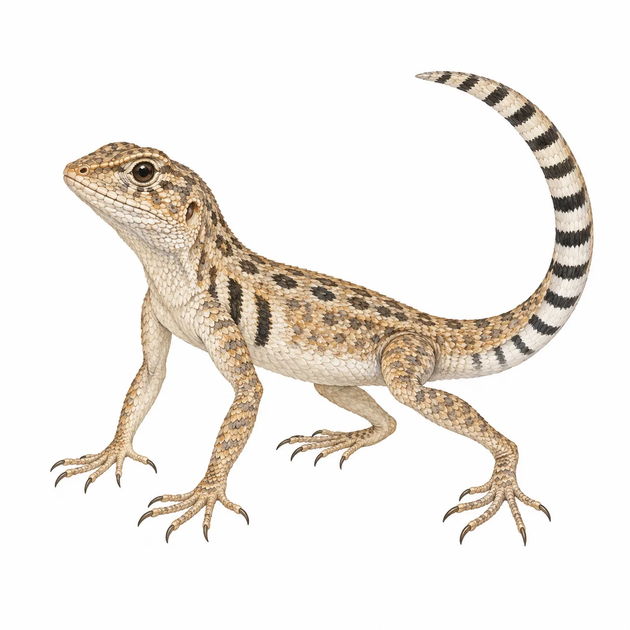 Lézard à queue de zèbre