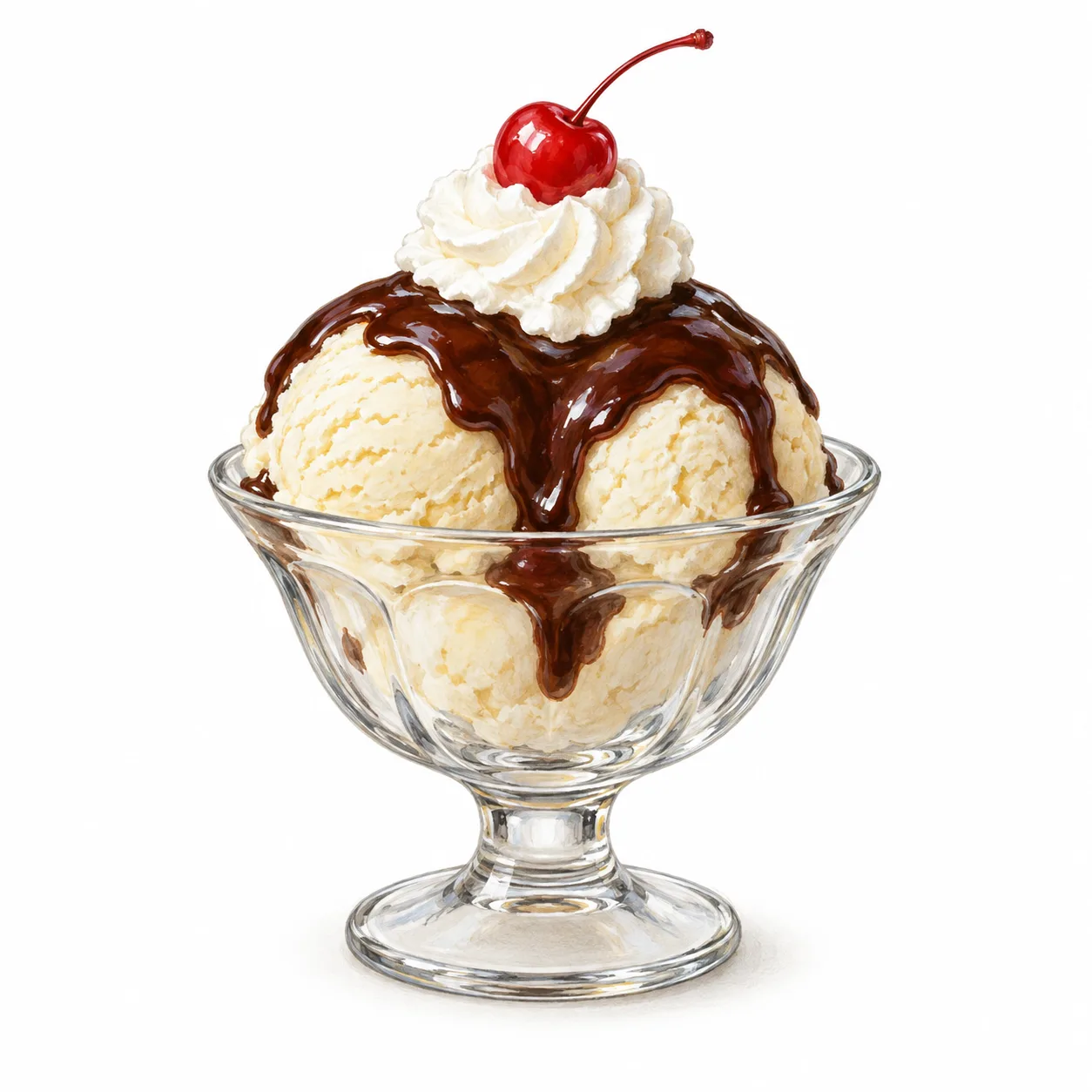 iskremdessert i glass