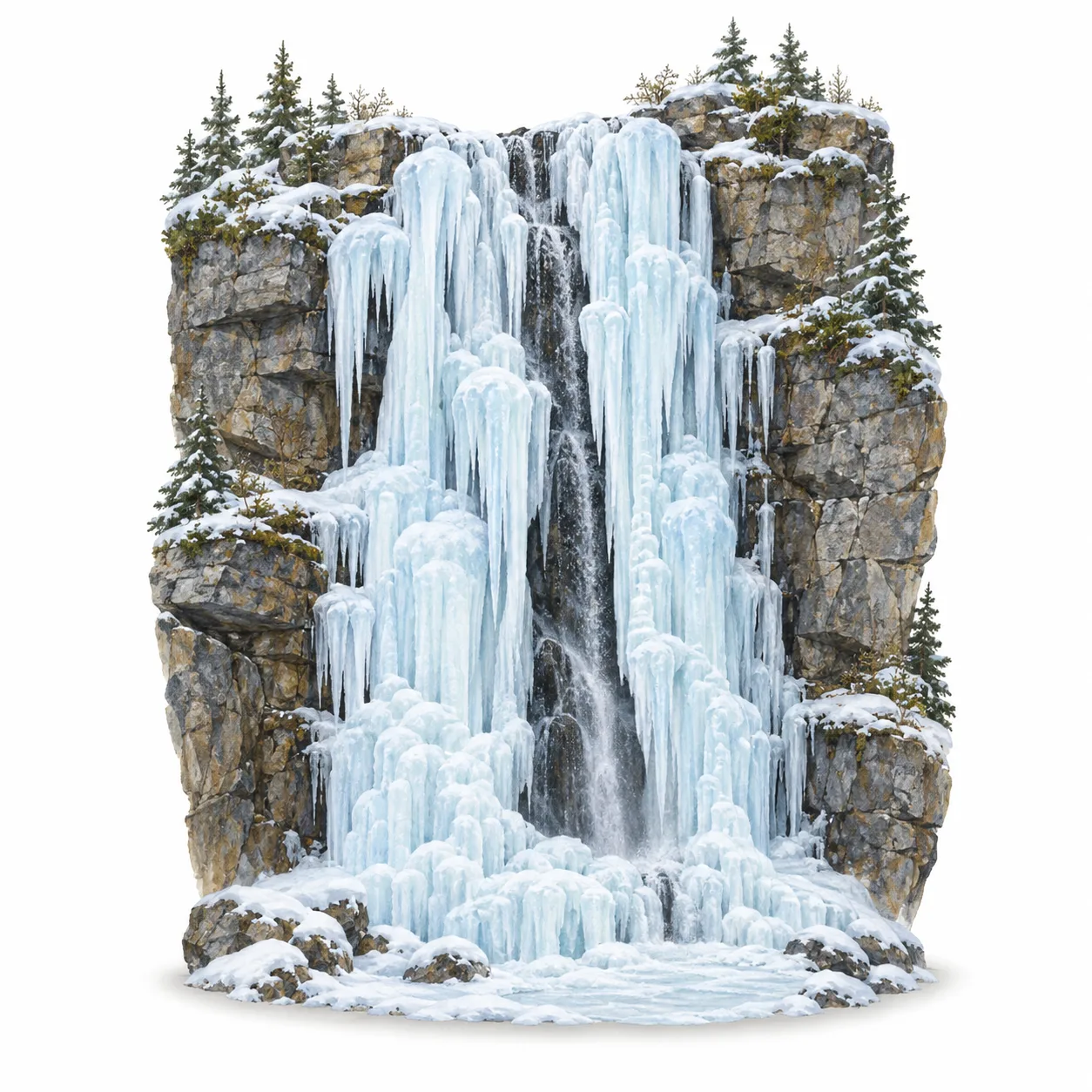 frozen waterfall