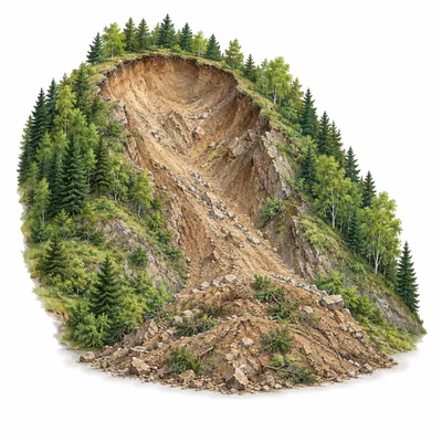 landslide scar