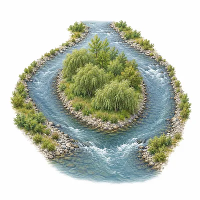 Flussinsel