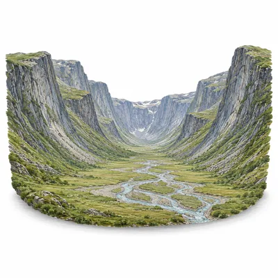 U-shaped valley