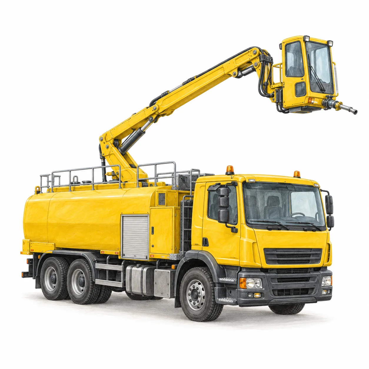 aircraft de-icing vehicle