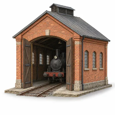 locomotive shed