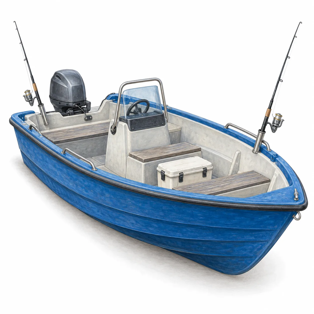 open fishing boat