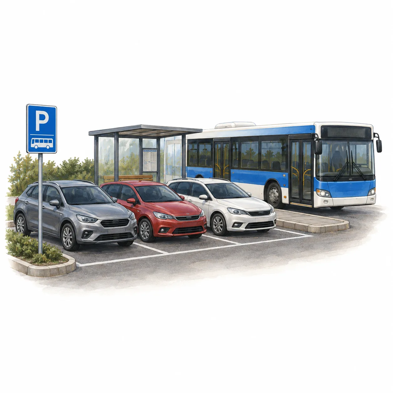 aparcamiento tipo park-and-ride