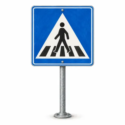 pedestrian crossing sign