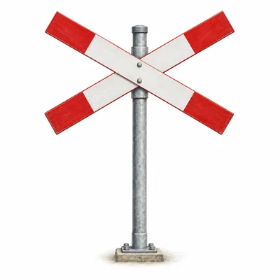 railway crossing crossbuck