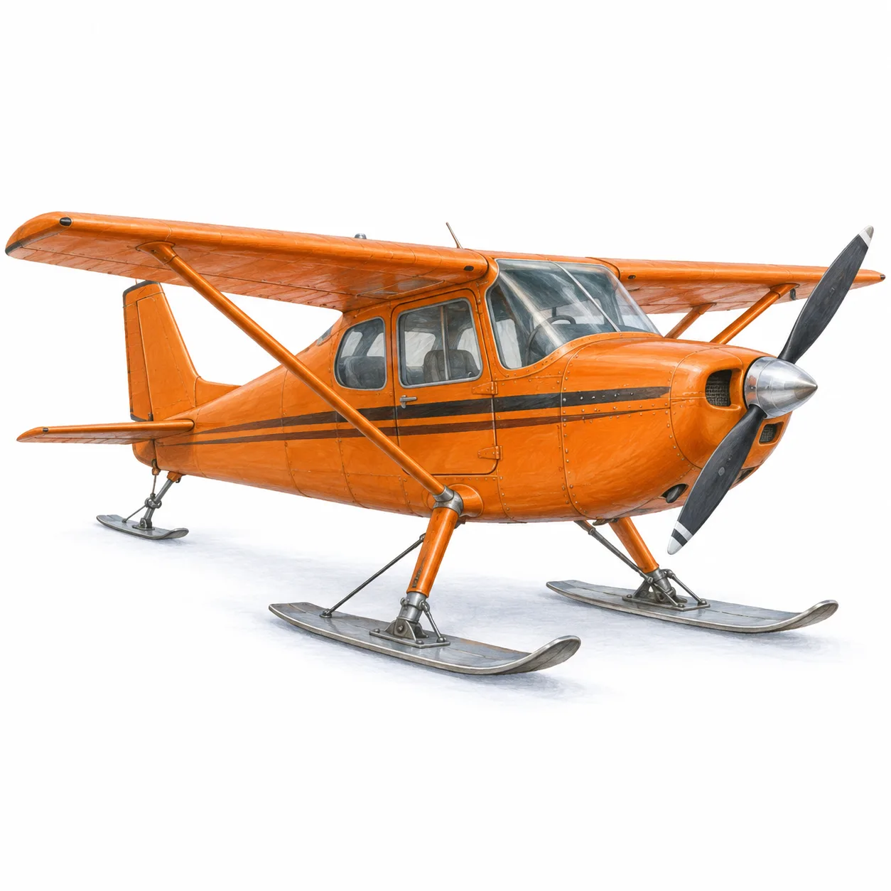 ski-equipped aeroplane