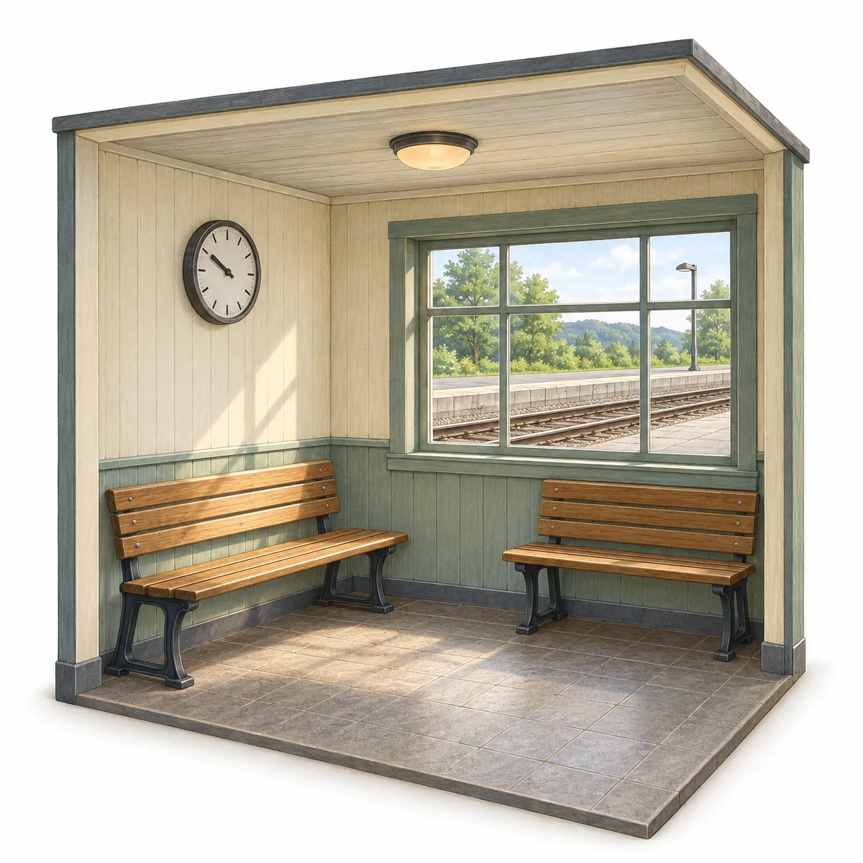 sala de espera de la estación
