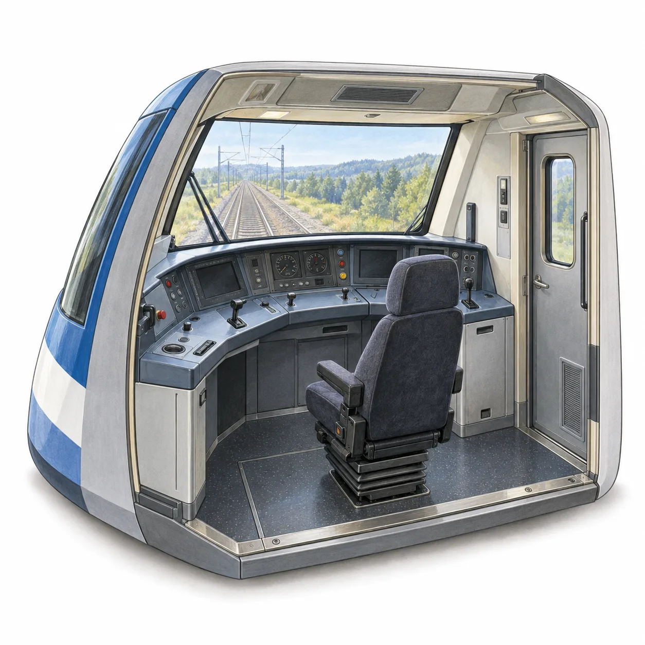 train cab