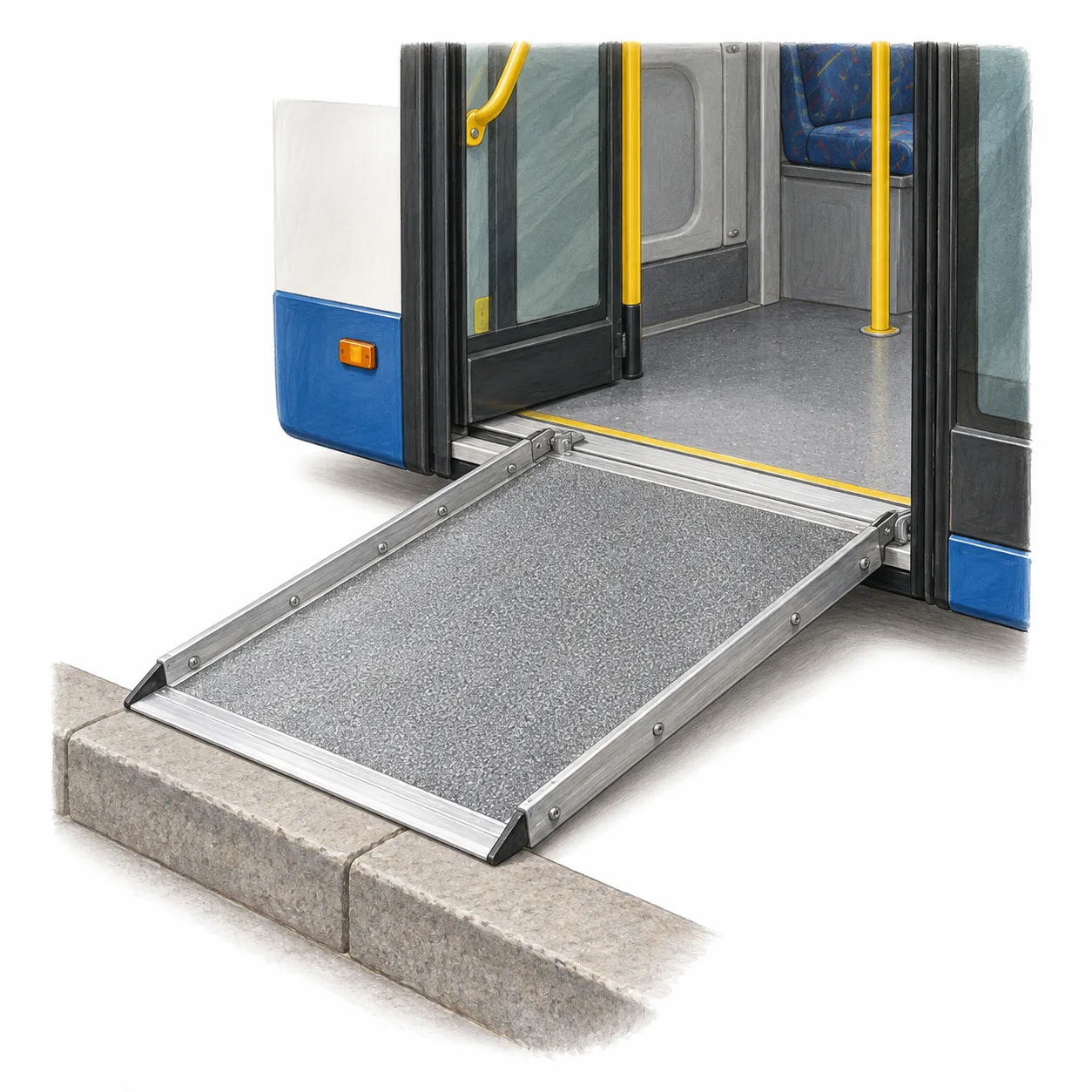 wheelchair boarding ramp