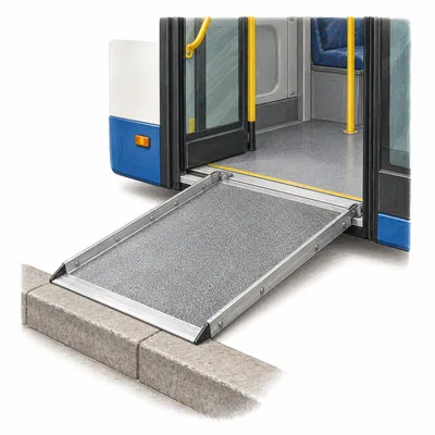 wheelchair boarding ramp